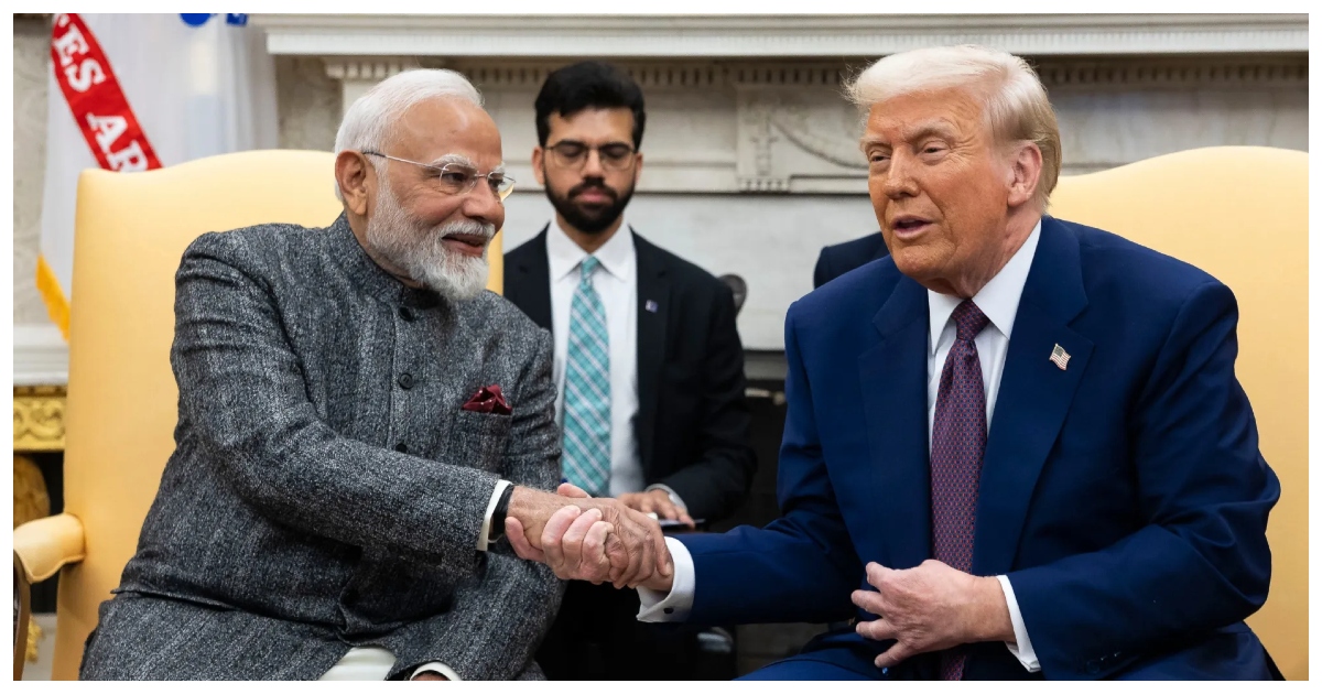 ভারতের প্রধানমন্ত্রী নরেন্দ্র মোদি এবং অ্যামেরিকার প্রেসিডেন্ট ডনাল্ড ট্রাম্প। ছবি: ব্লুমবার্গ